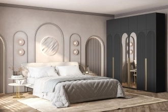 Брей-6 Хит с антресолью с зеркалами Черный