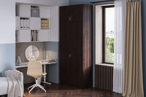 Шкаф распашной Лайт-2 с антресолью Венге - фото 1