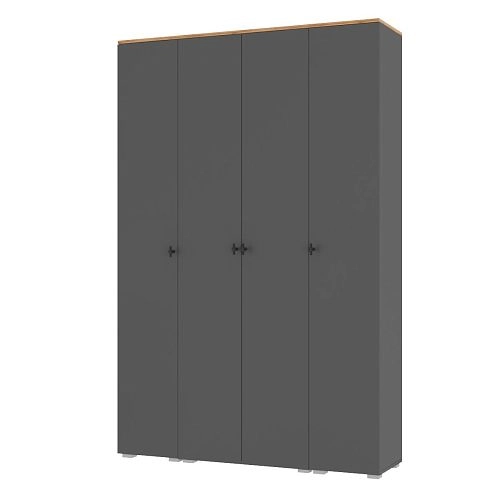 Шкаф распашной Квели 4 Графит - фото 3