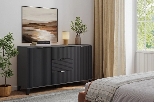 Комод Марвин 4 фрезеровка 8 Графит - фото 1