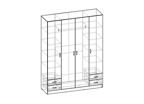 Шкаф распашной Рио-4.3 - фото 4