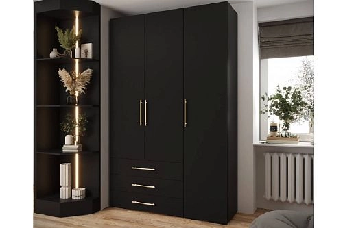 Шкаф распашной Лавис-3.3 Чёрный - фото 1