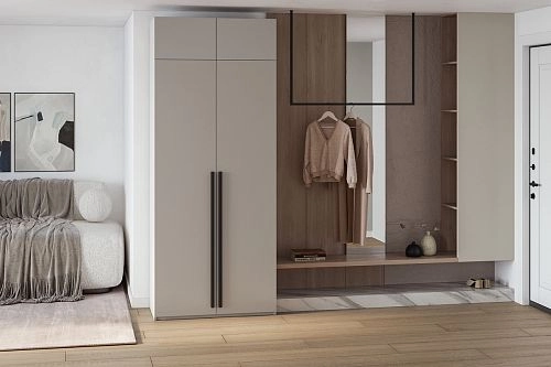 Шкаф распашной с антресолью Микос МДФ-2 Кашемир - фото 1