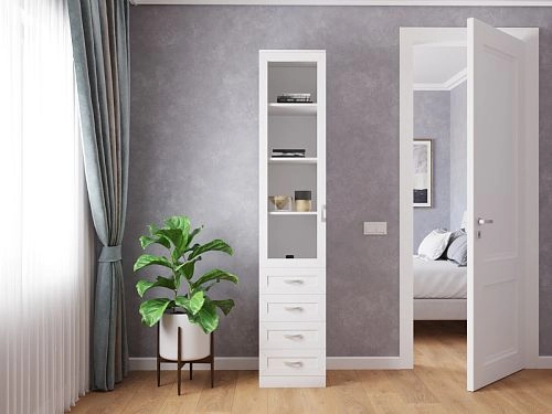 Книжный шкаф Библиограф 1.6 Квадро Белый - фото 1