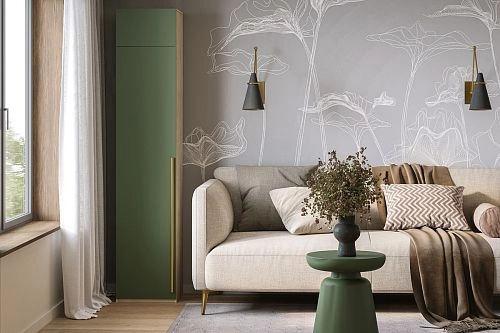 Шкаф распашной с антресолью Микос МДФ-1 Шарли green - фото 1