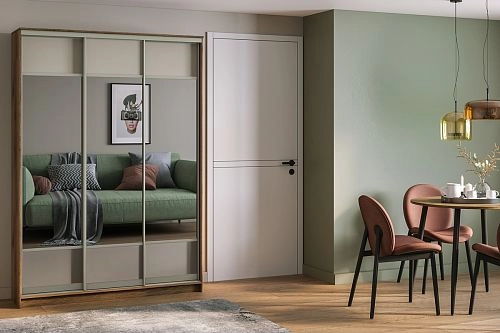 Шкаф-купе Борнео-3.6 Дуб Делано/Слоновая Кость - фото 1