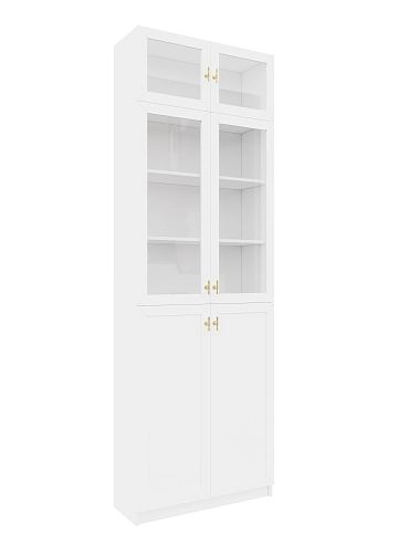 Стеллаж Билли Хелена-21 с антресолью Белый/Золото - фото 4