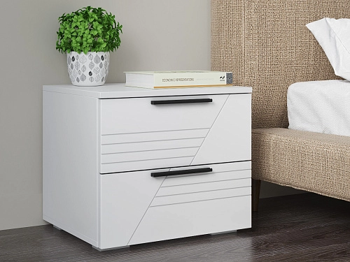 Тумба прикроватная Синтра 2 Белый - фото 1