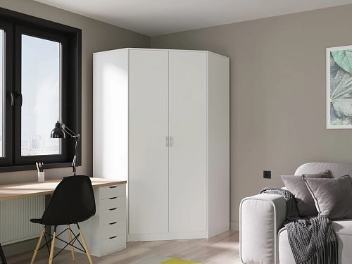 Шкаф угловой Алиса-5 Белый - фото 1