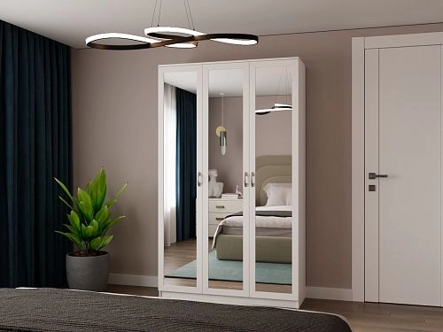 Шкаф распашной Стелла-4 Белый - фото 1