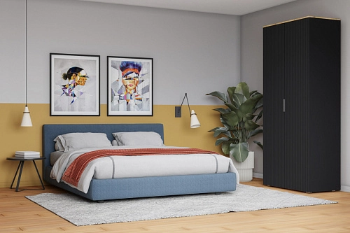 Шкаф распашной Салерно 2 Черный - фото 1