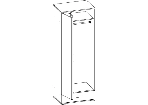 Шкаф распашной Гармошка-5 Дуб Сонома - фото 3