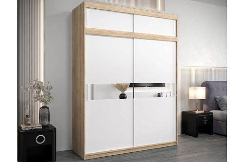 Шкаф-купе Бенито-2А Дуб Сонома/Белый - фото 1