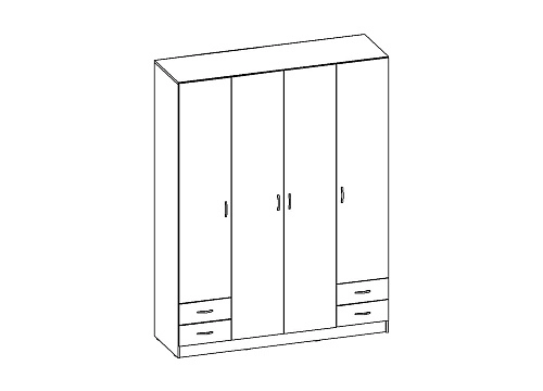 Шкаф распашной Рио-4.3 - фото 3