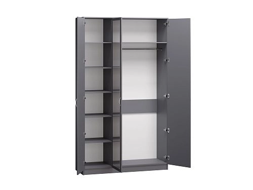 Шкаф распашной Лайт-3 Графит - фото 3