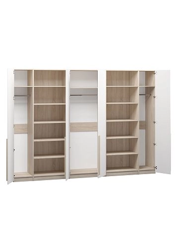 Шкаф распашной Хейсон-3 Белый Дуб Сонома - фото 4