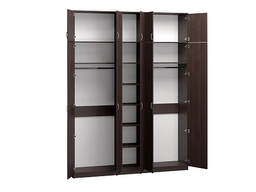 Шкаф распашной Лайт-5 с антресолью Венге - фото 2