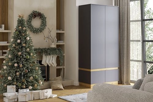 Шкаф распашной Exeed-2 Графит - фото 1