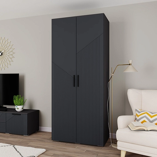 Шкаф распашной Синтра 2 Черный - фото 1