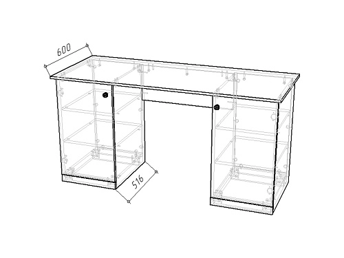 Письменный стол Скарабей-4 Аквамарин - фото 2