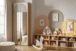 Брей-1.2 с антресолью Кашемир/Дуб Золотистый