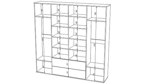 Шкаф распашной Марвин Йорк 4 фрезеровка 4 Роза - фото 3