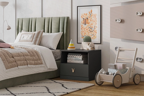 Тумба прикроватная Банни-2 Черный Агат - фото 1