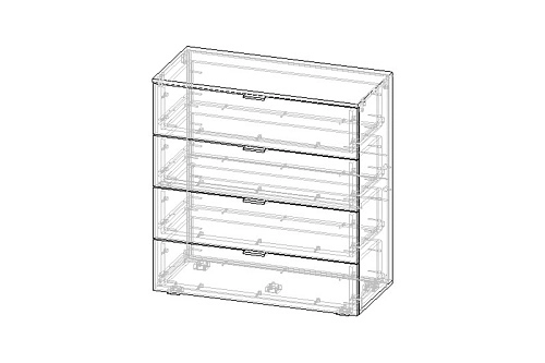 Комод Салерно 4 Аквамарин - фото 3