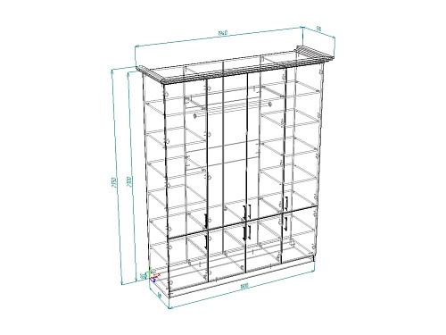 Шкаф распашной Орфей-2 МДФ - фото 4