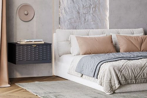 Тумба прикроватная подвесная Тоди-1 Графит - фото 1