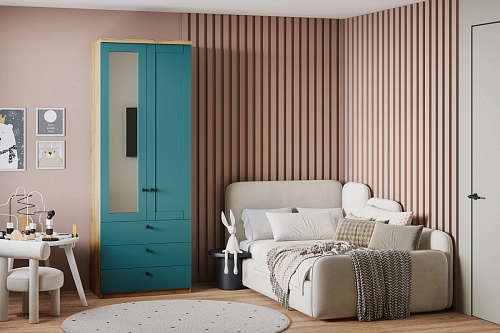 Шкаф распашной София РАХ-18 МДФ Аквамарин - фото 1