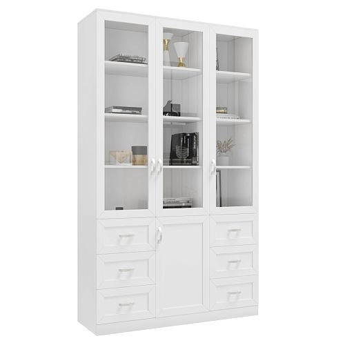 Шкаф Библиотека Библиограф 3.7 Квадро Белый - фото 3