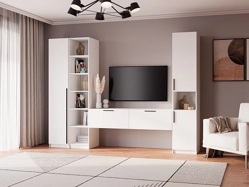 Стенка Лорена Пакс ТВ-стенка 8 Белый - фото 1