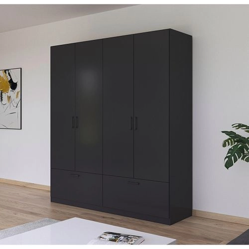 Шкаф распашной Бари-3 Черный - фото 1