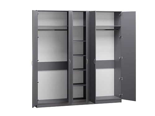 Шкаф распашной Лайт-5 Графит - фото 3