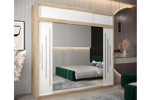 Шкаф-купе Валмиера-6А NEW Дуб Сонома/Белый - фото 1