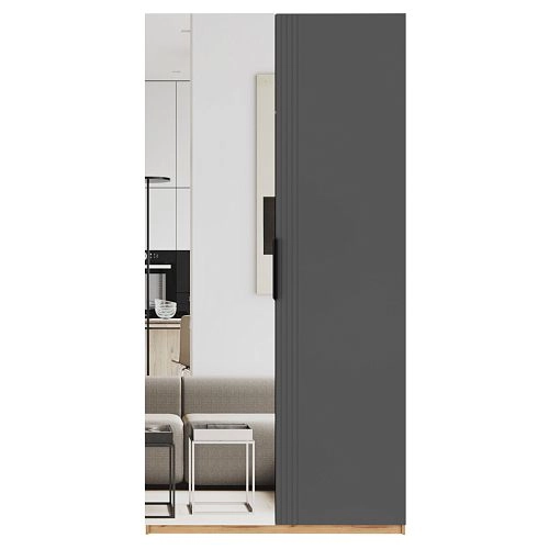 Шкаф распашной Астрис-3 с зеркалом Графит - фото 3