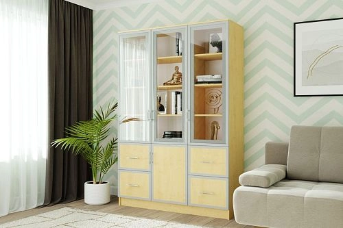 Книжный шкаф Альма-19 Клён - фото 1