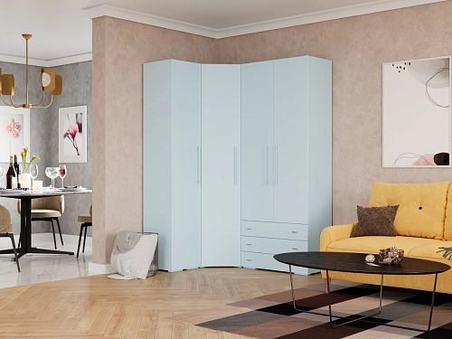 Шкаф угловой Калифорния-Стиль-13 Сумеречный Голубой - фото 1