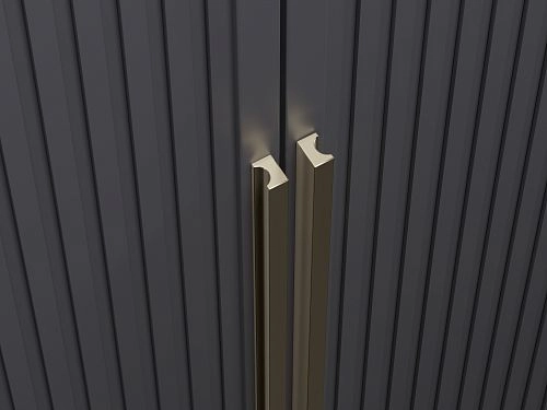 Шкаф распашной Брей-4 Хит с антресолью с зеркалами Черный - фото 4