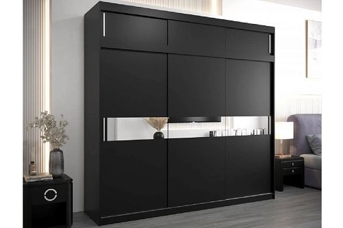 Шкаф-купе Бенито-3А Чёрный - фото 1