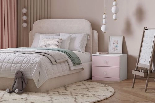 Тумба прикроватная Банни-3 Розовый Лайт - фото 1