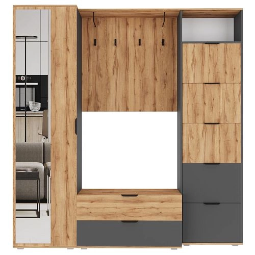 Прихожая Санти 3 Графит - фото 4