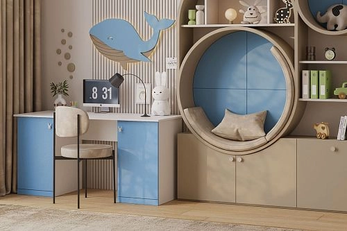 Письменный стол Банни-4 Пастельно-Синий - фото 1