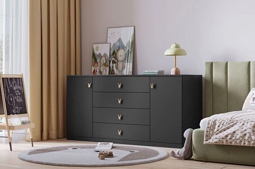 Комод Банни-3 Черный Агат - фото 1