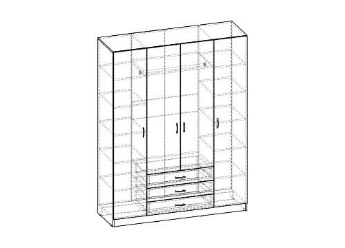Шкаф распашной Рио-4.8 - фото 4