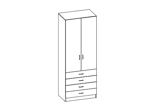 Шкаф распашной Рио-2.5 - фото 3