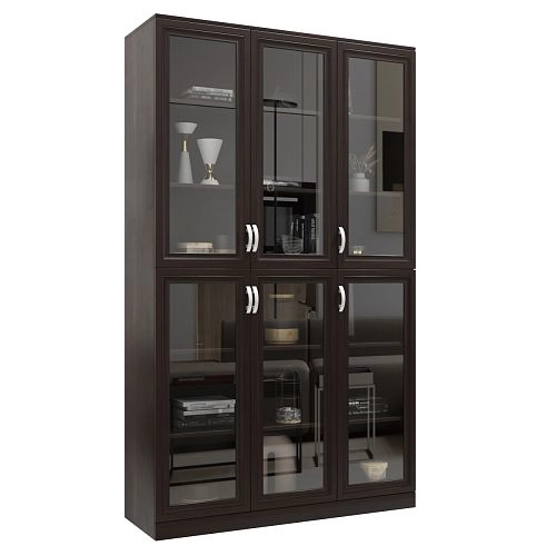 Шкаф Библиотека Библиограф 3.2 Рельеф Венге - фото 3