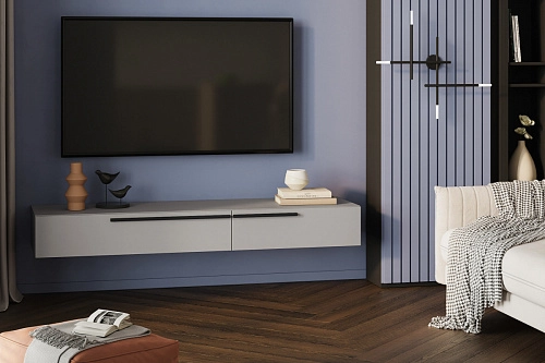 ТВ тумба подвесная Лорена Пакс-3 Кашемир - фото 1