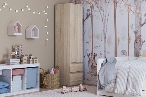 Шкаф распашной Стефани Мальм-1 Дуб Сонома - фото 1